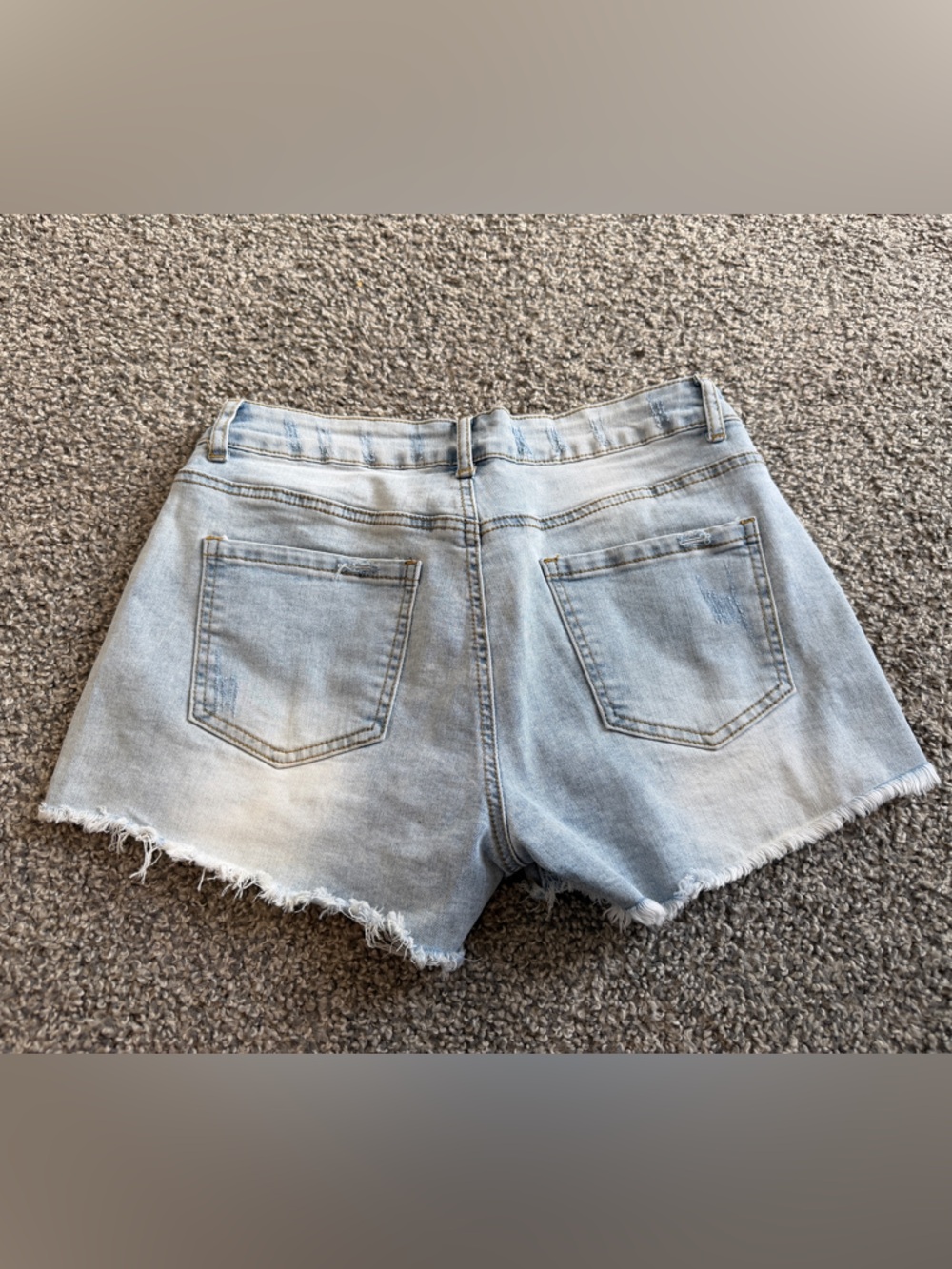DGRPI Light Wash Distressed Denim Shorts - Picture 3 of 16